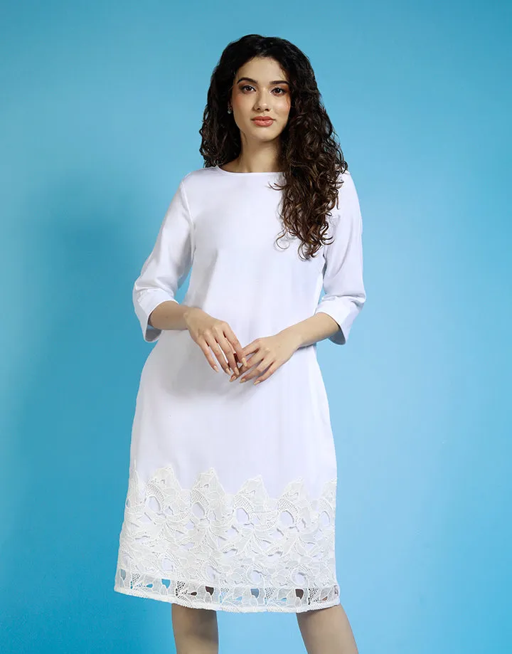 3/4 Sleeve Dress with Side Pocket