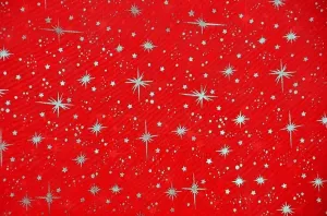 60" Wide Foil Star Silver on Sheer Organza Fabric by The Yard ( Red , by The Yard)
