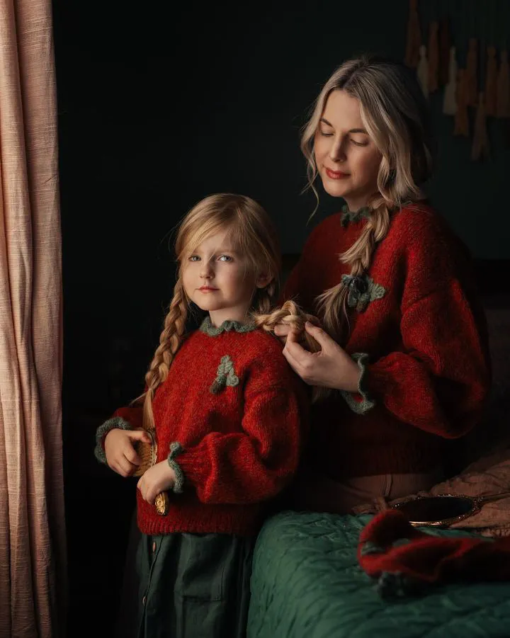 Acorns Pullover |red-orange| in stock (2-3y)