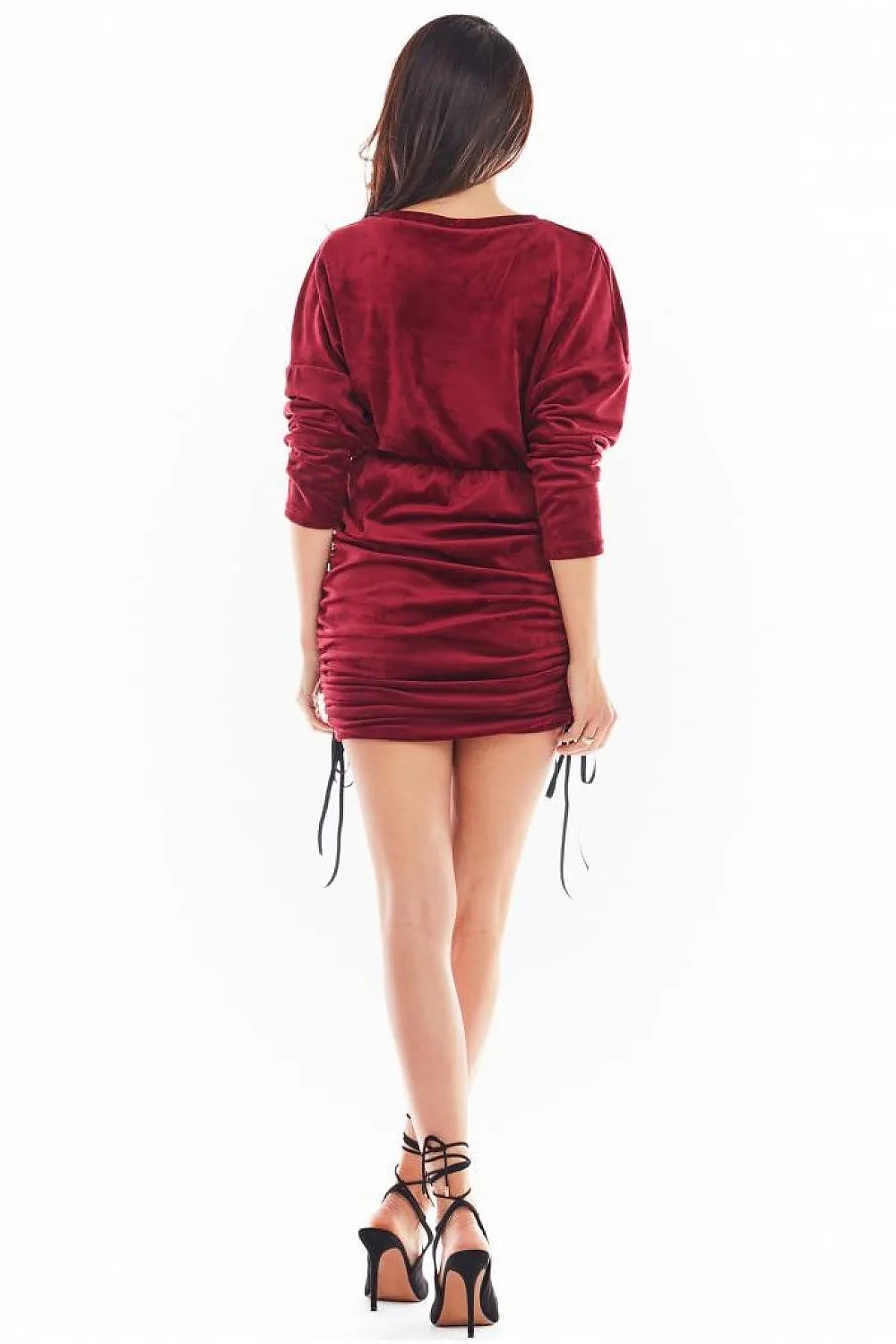 Adjustable Length Velour Kimono Dress