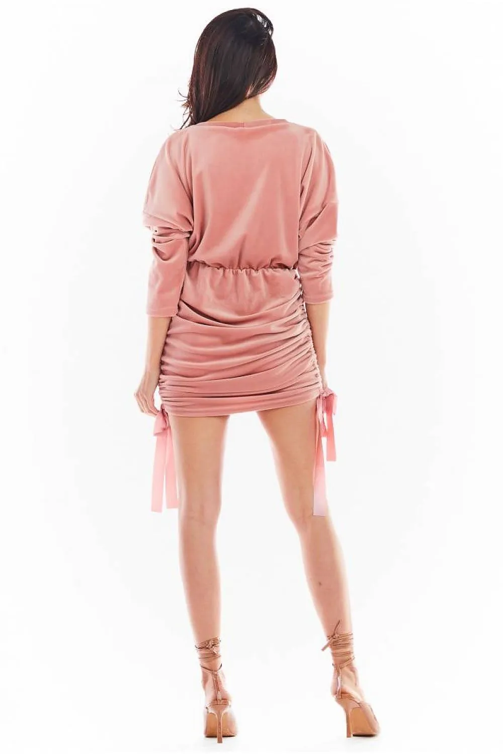 Adjustable Length Velour Kimono Dress