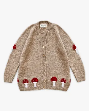 Adult Mushrooms cardigan | Beigebrown