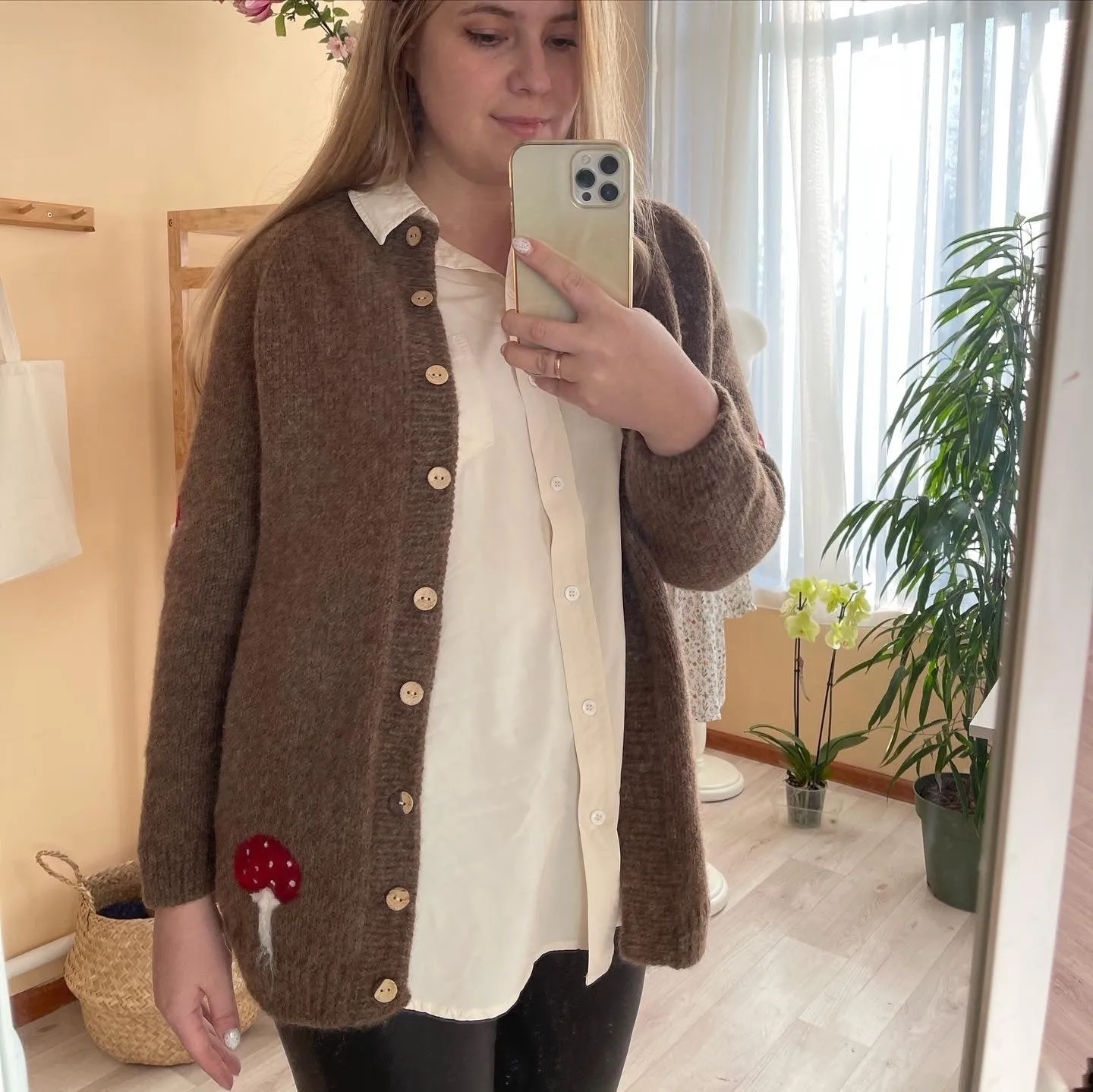Adult Mushrooms cardigan | Brown