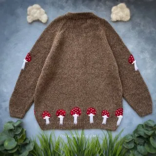 Adult Mushrooms cardigan | Brown
