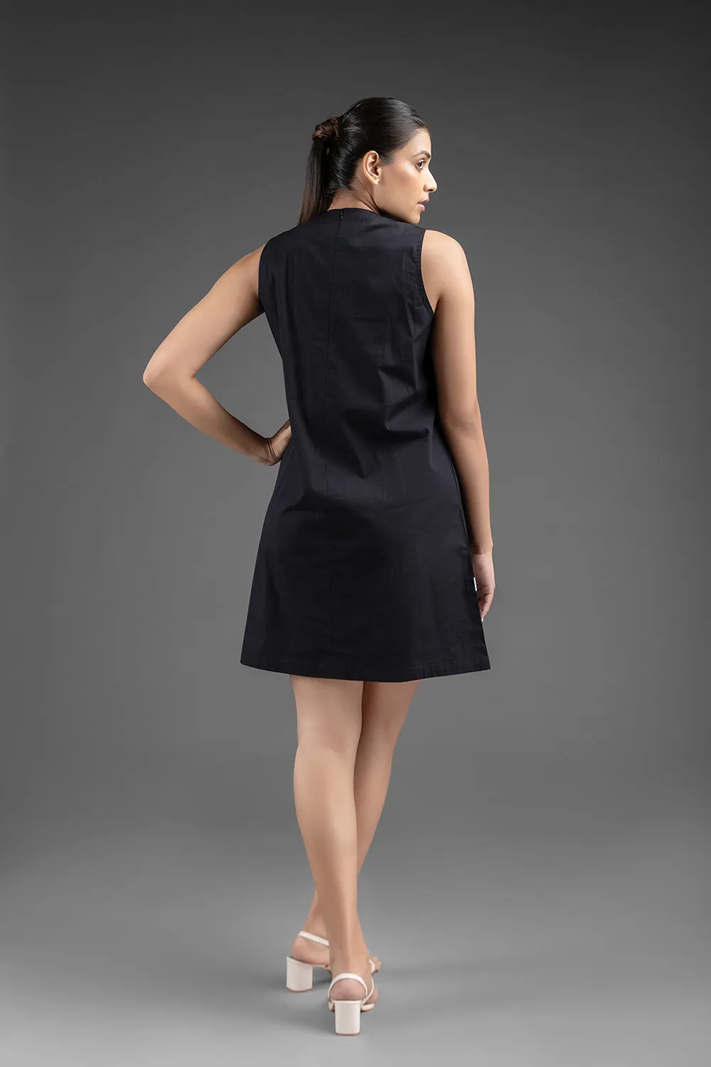 Alphabetic Shift Dress - Black