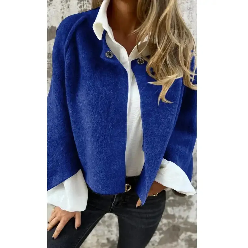 Amalia- Wool Cardigan with Round Neck and Long Sleeves