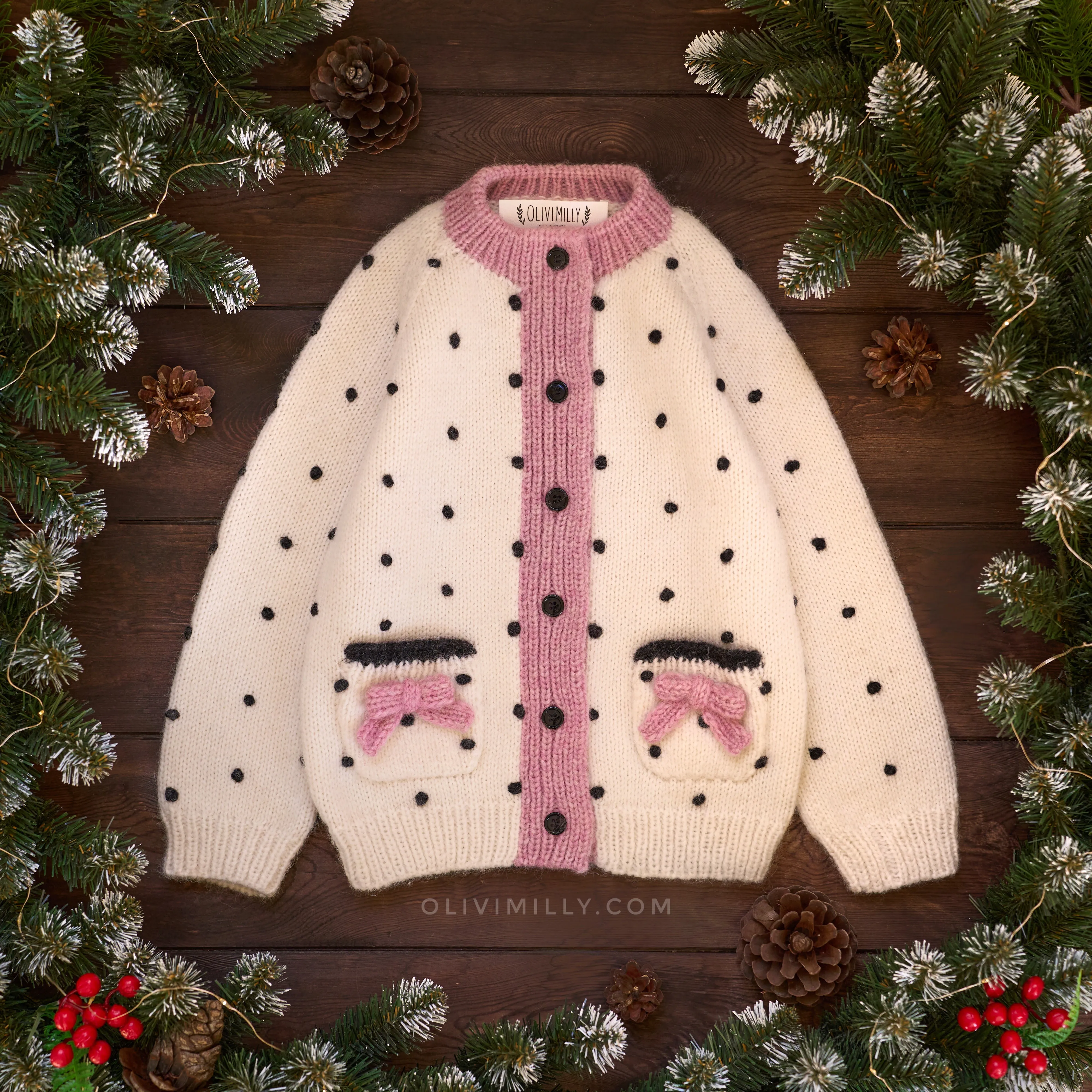 Amelia cardigan |powder pink| in stock (4-5y)
