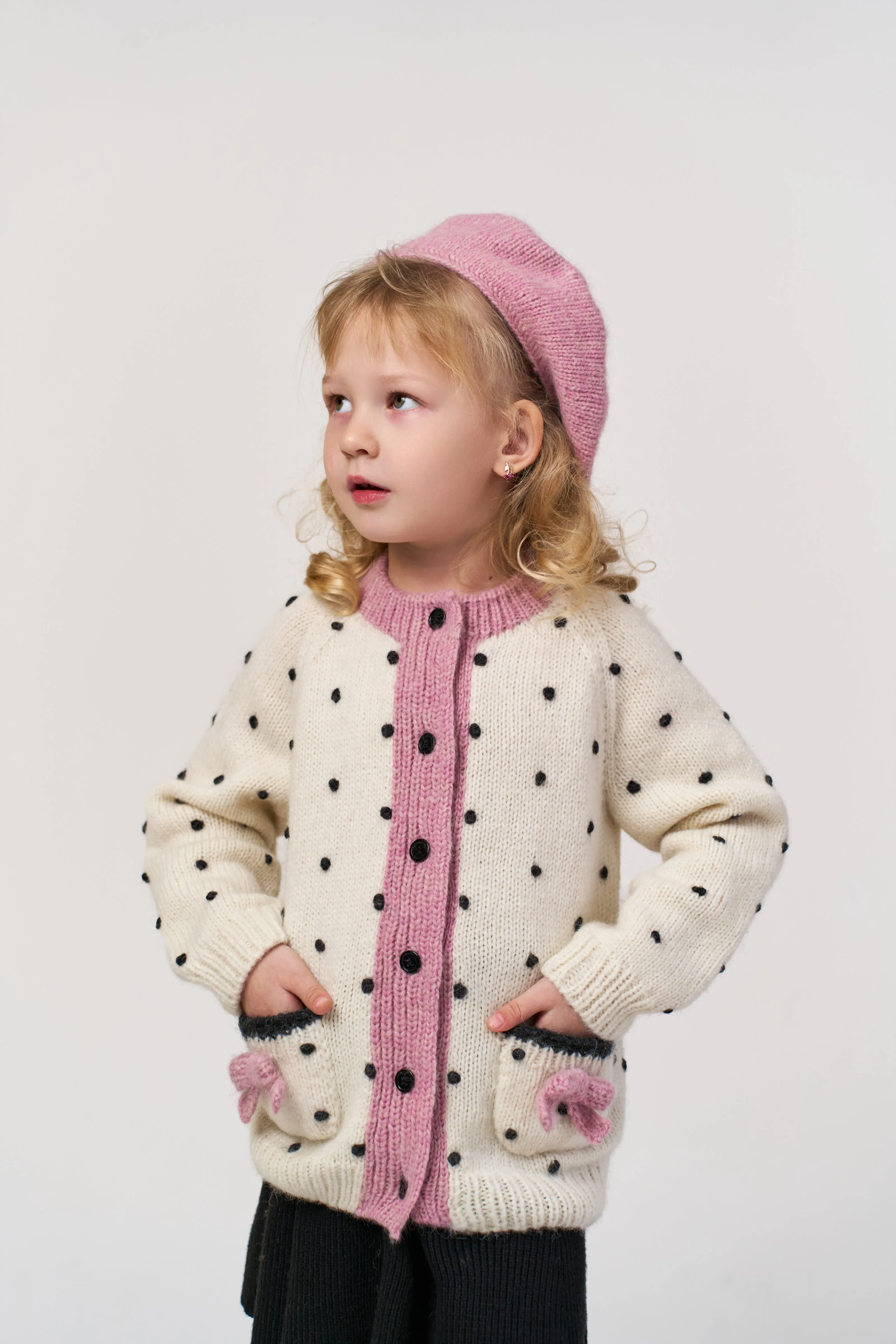 Amelia cardigan |powder pink| in stock (4-5y)