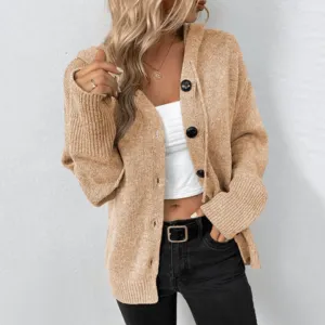 Audreiy | Women Chic Warm Hooded Cardigan | Button Down