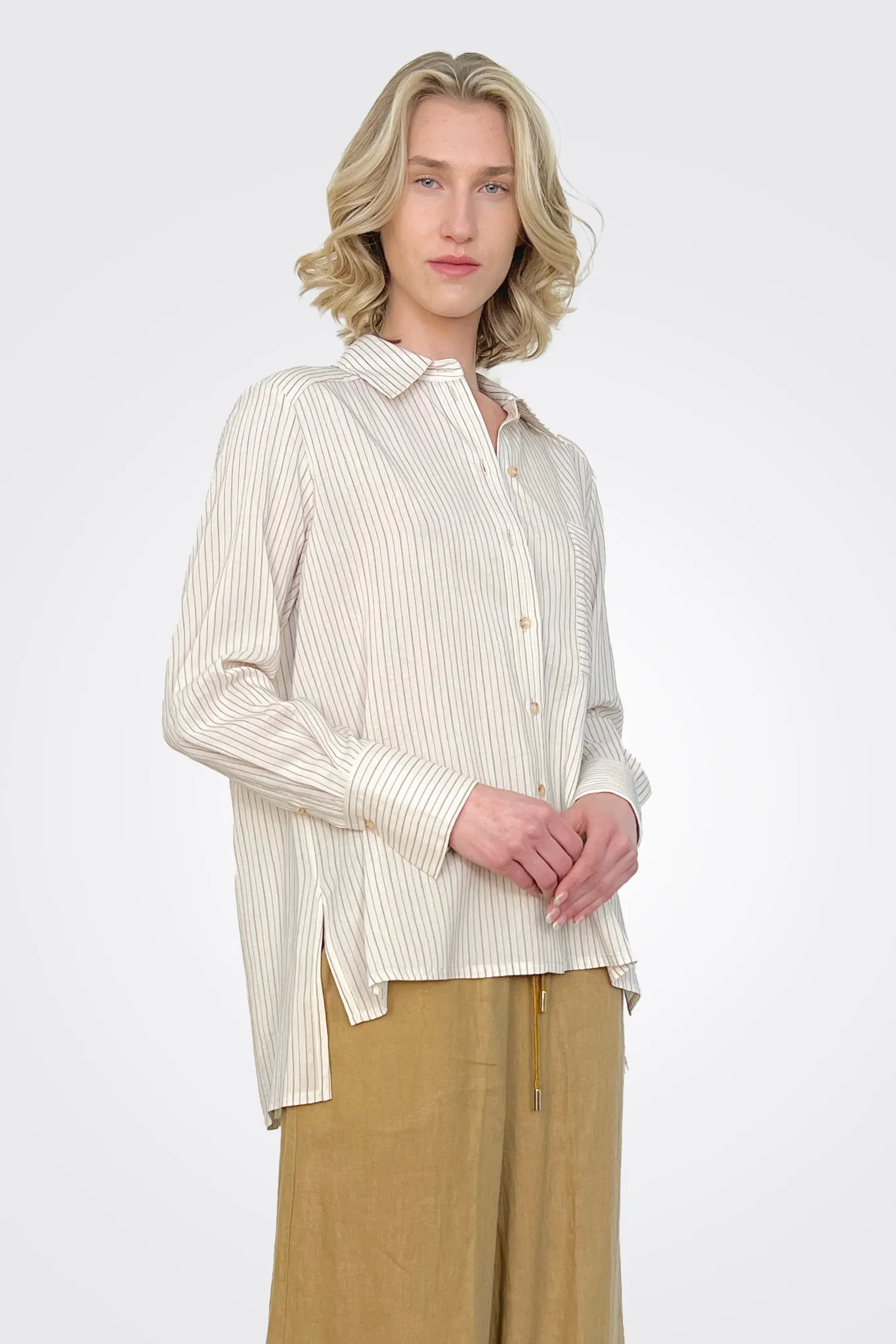 Aura Shirt - Cream / Caramel