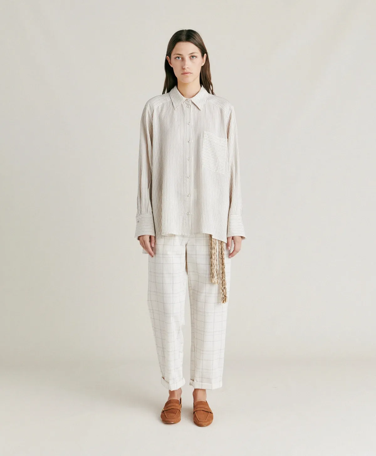 Aura Shirt - Cream / Caramel