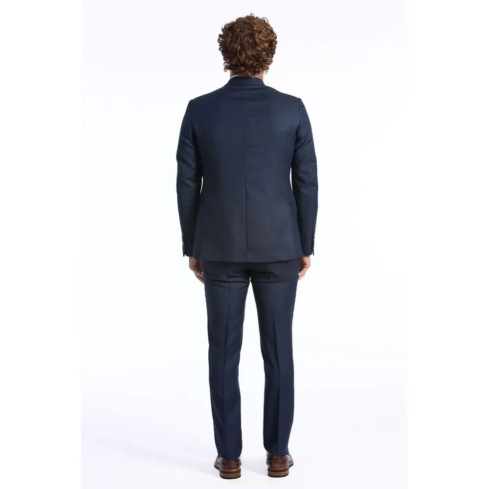 Baldinini Trend Blue Wool Men Suit
