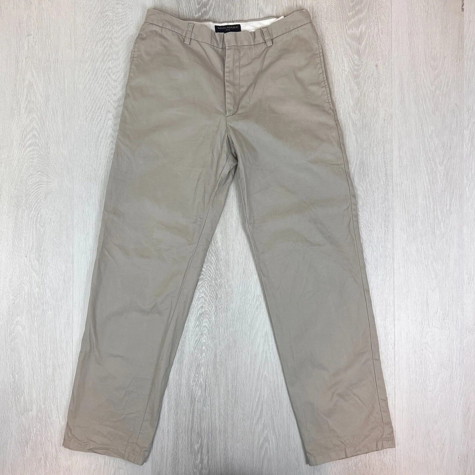 Banana Republic Mens Beige Chinos Trouser Pants Size 33/32