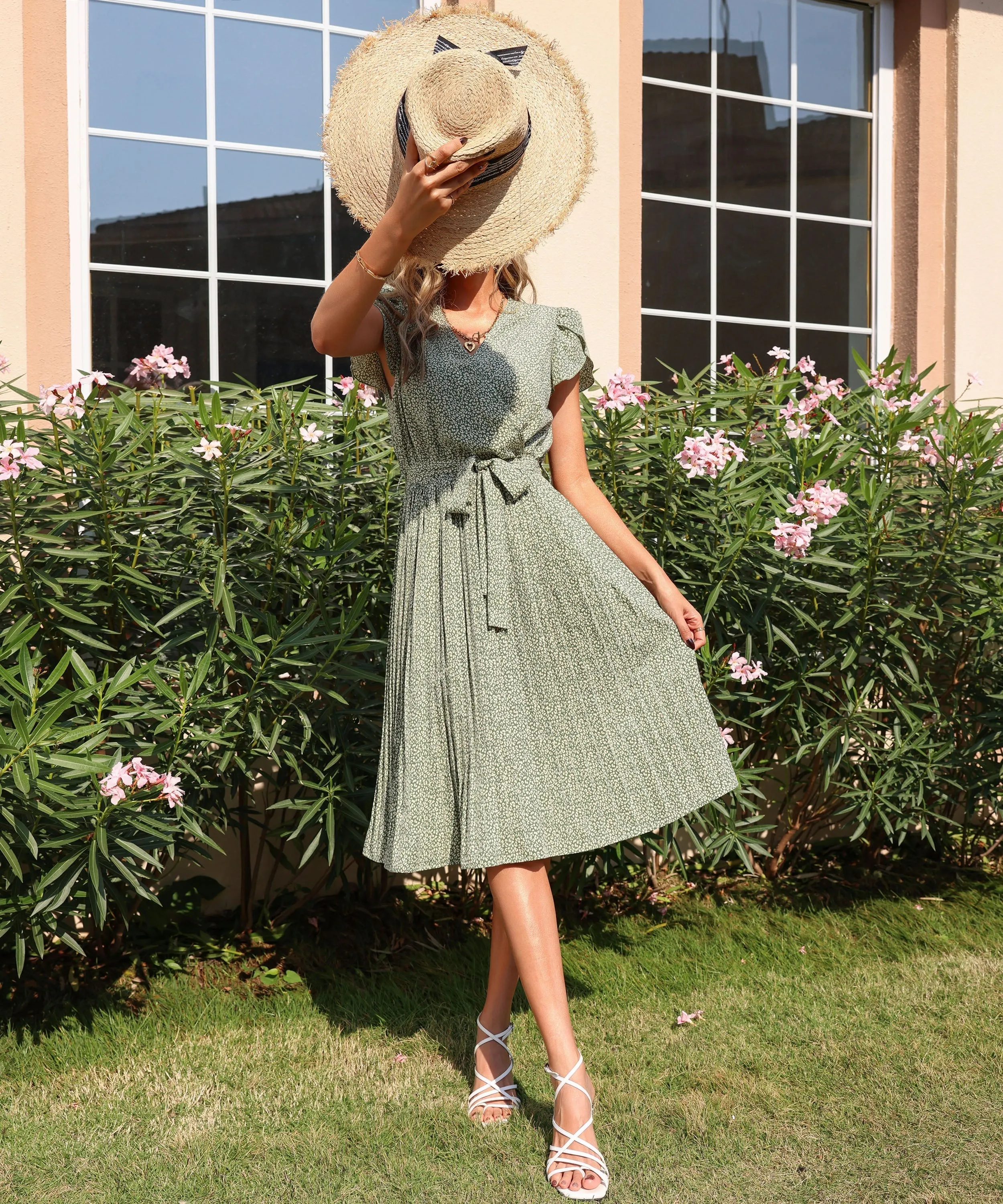 Bina Dress - Tea Green