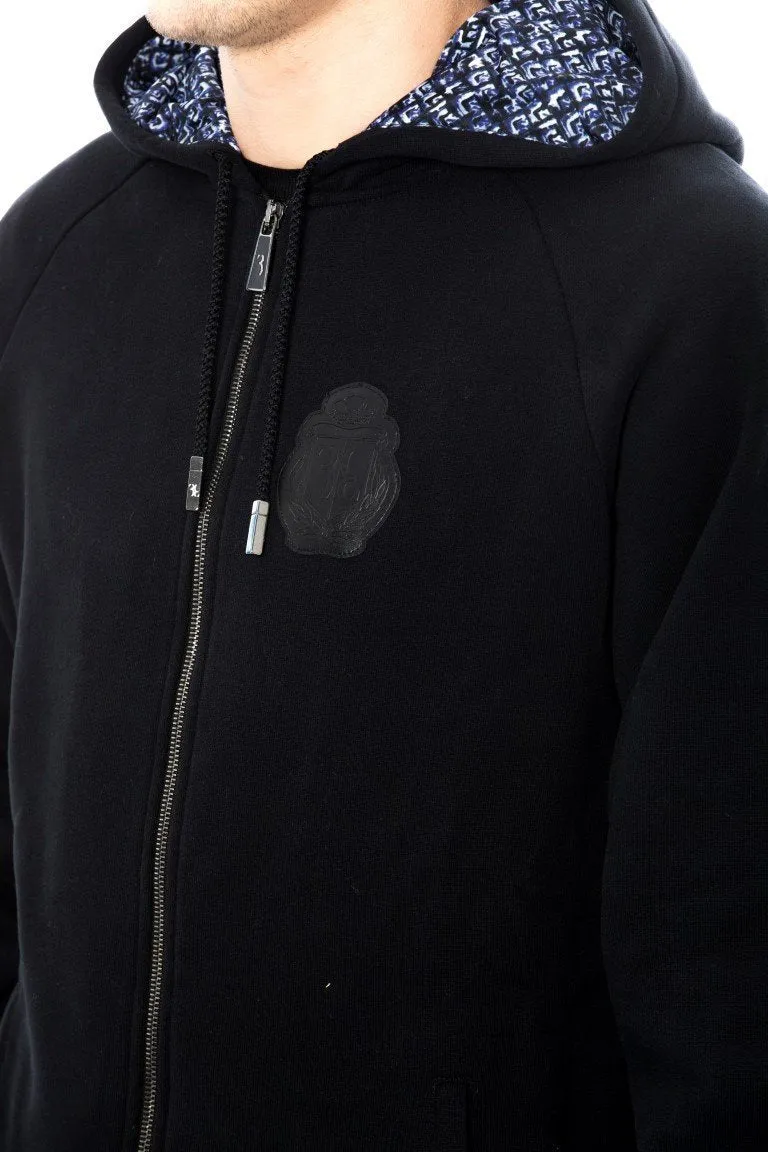 Black Cotton Hooded Sweatsuit