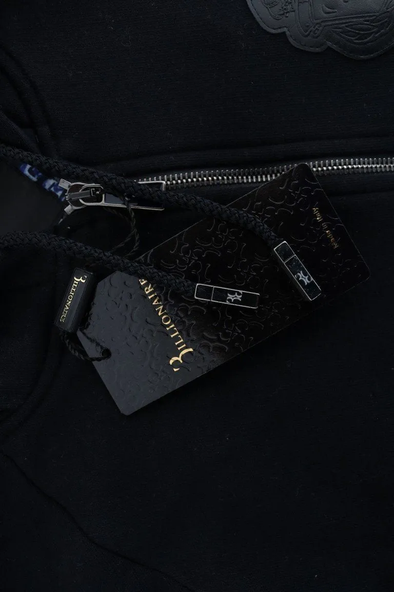 Black Cotton Hooded Sweatsuit