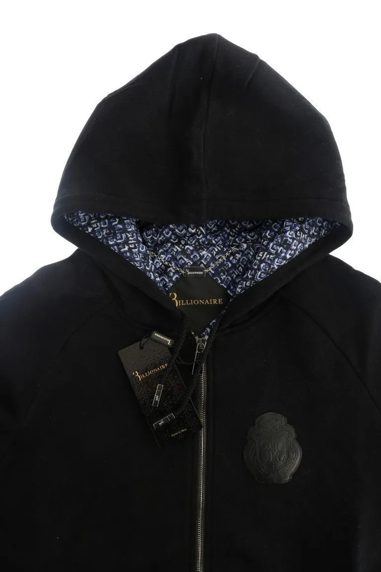 Black Cotton Hooded Sweatsuit