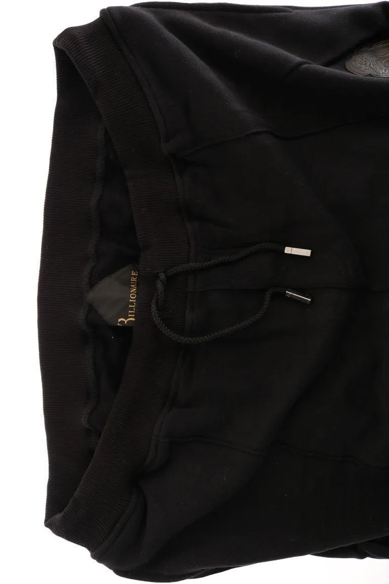 Black Cotton Hooded Sweatsuit