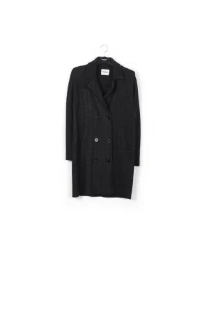 Black knitted coat