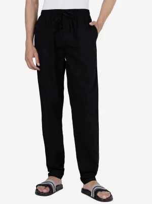 Black Solid Slim Fit Track Pant | JadeBlue