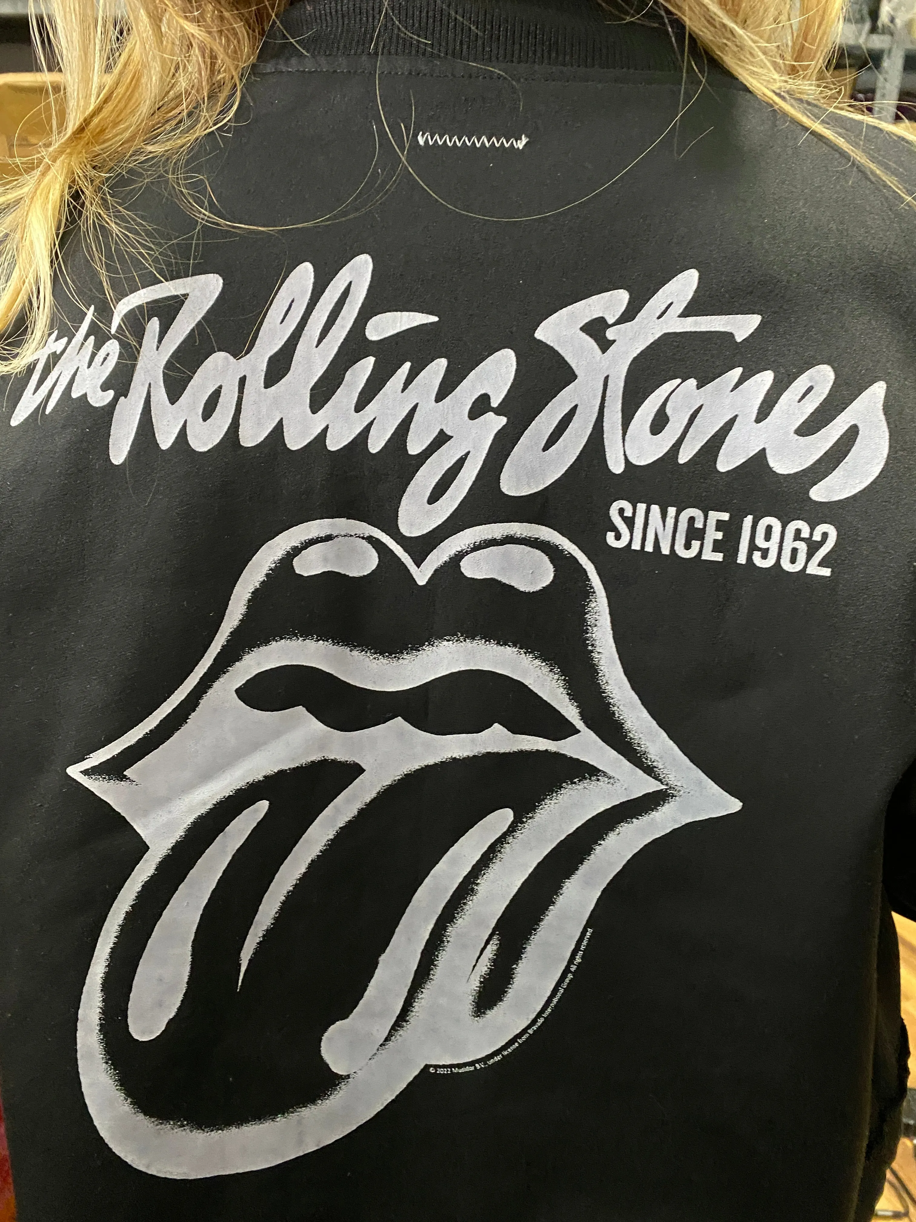Black The Rolling Stones Varsity Jacket