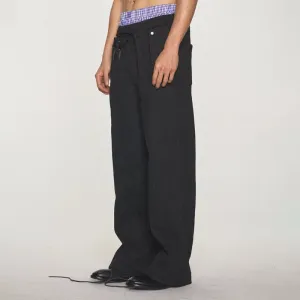 Black Wide-Leg Trousers