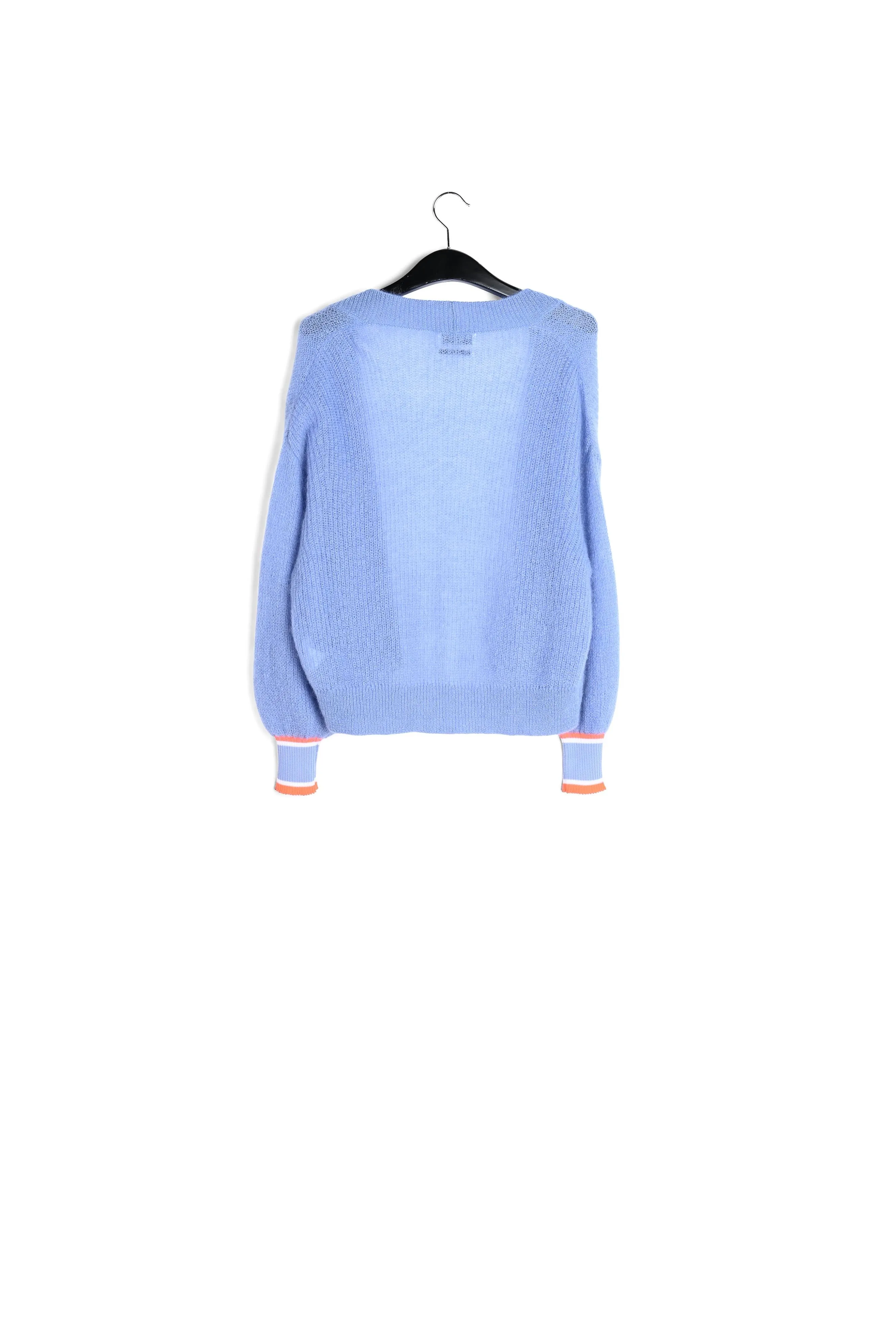 Blue kid mohair cardigan