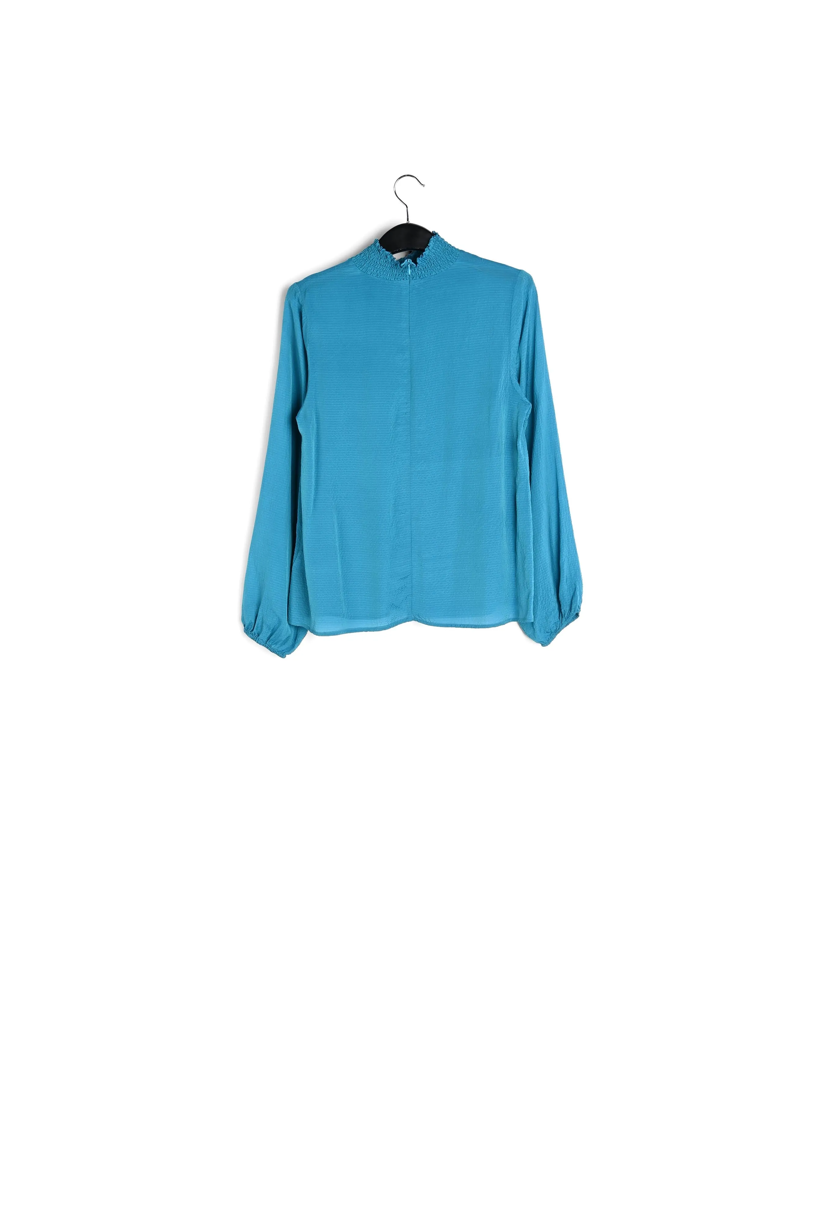 Blue loose-fit top