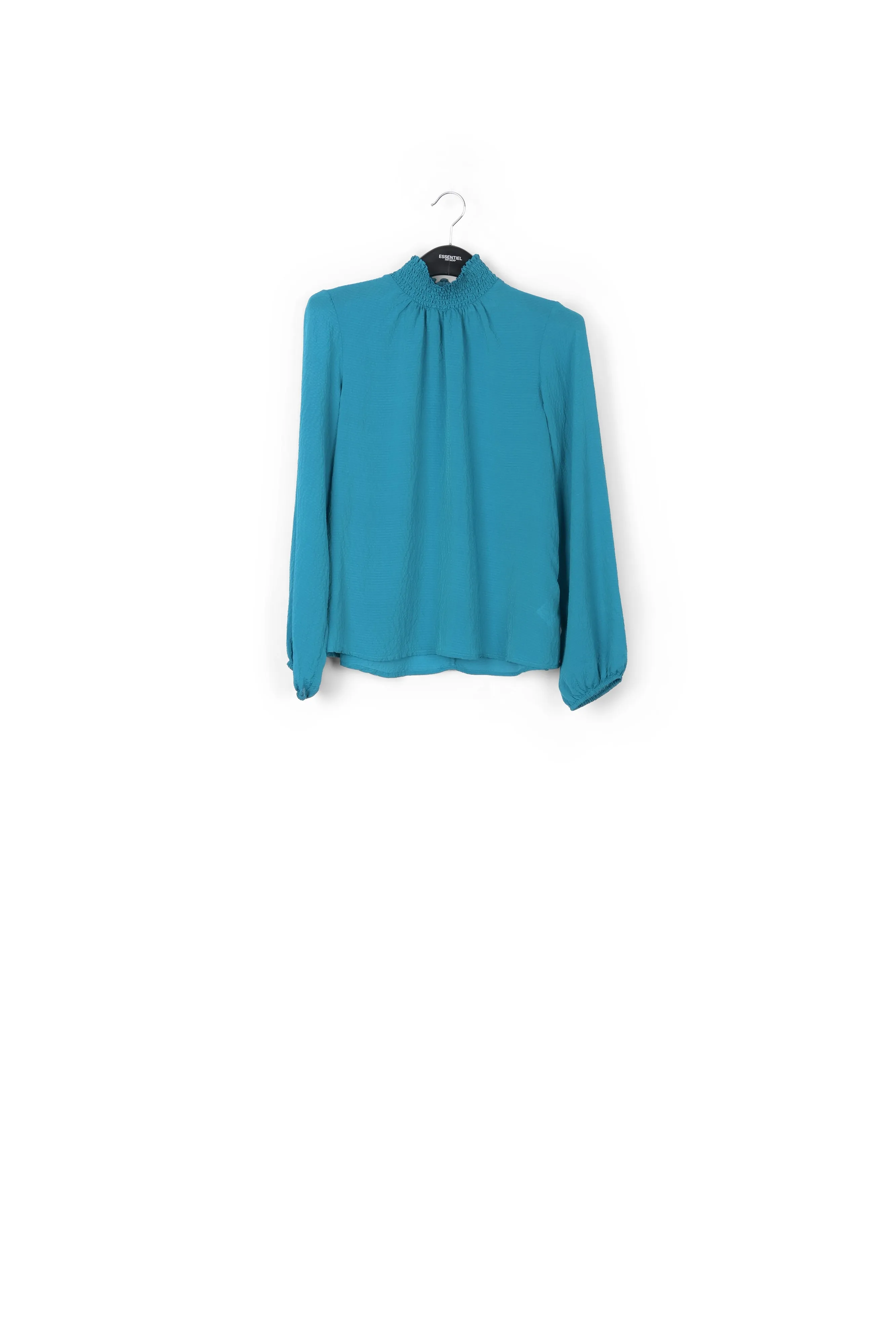 Blue loose-fit top