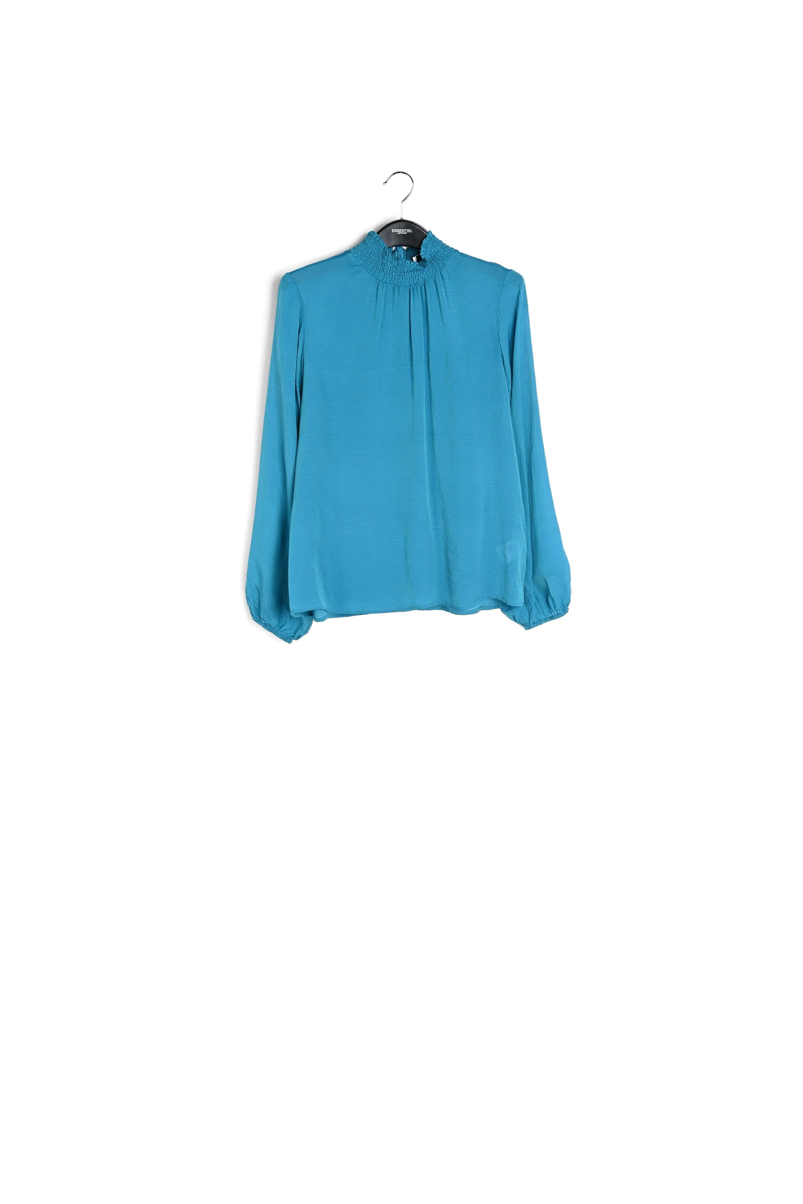 Blue loose-fit top