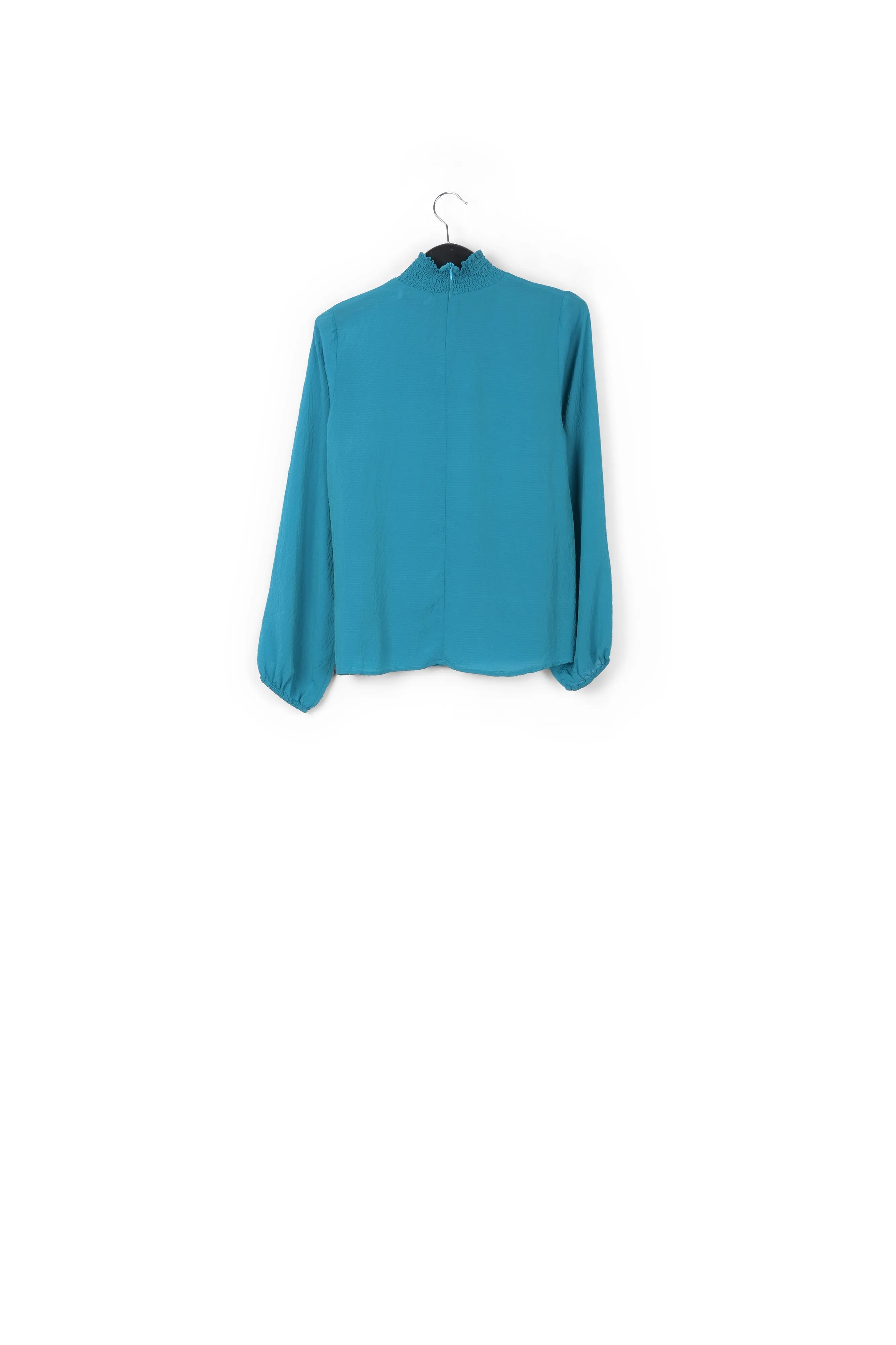 Blue loose-fit top