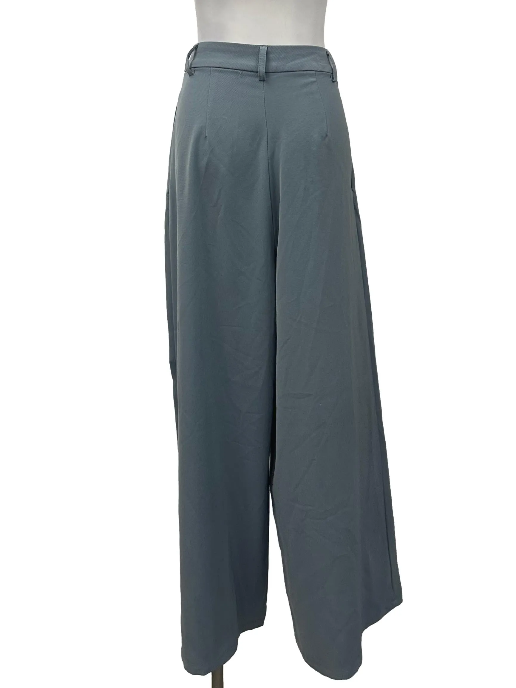 Blue Pleated Pants