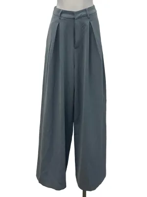 Blue Pleated Pants