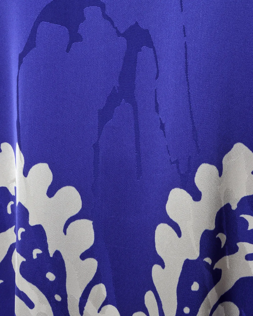 Blue Printed Midi Shift Dress