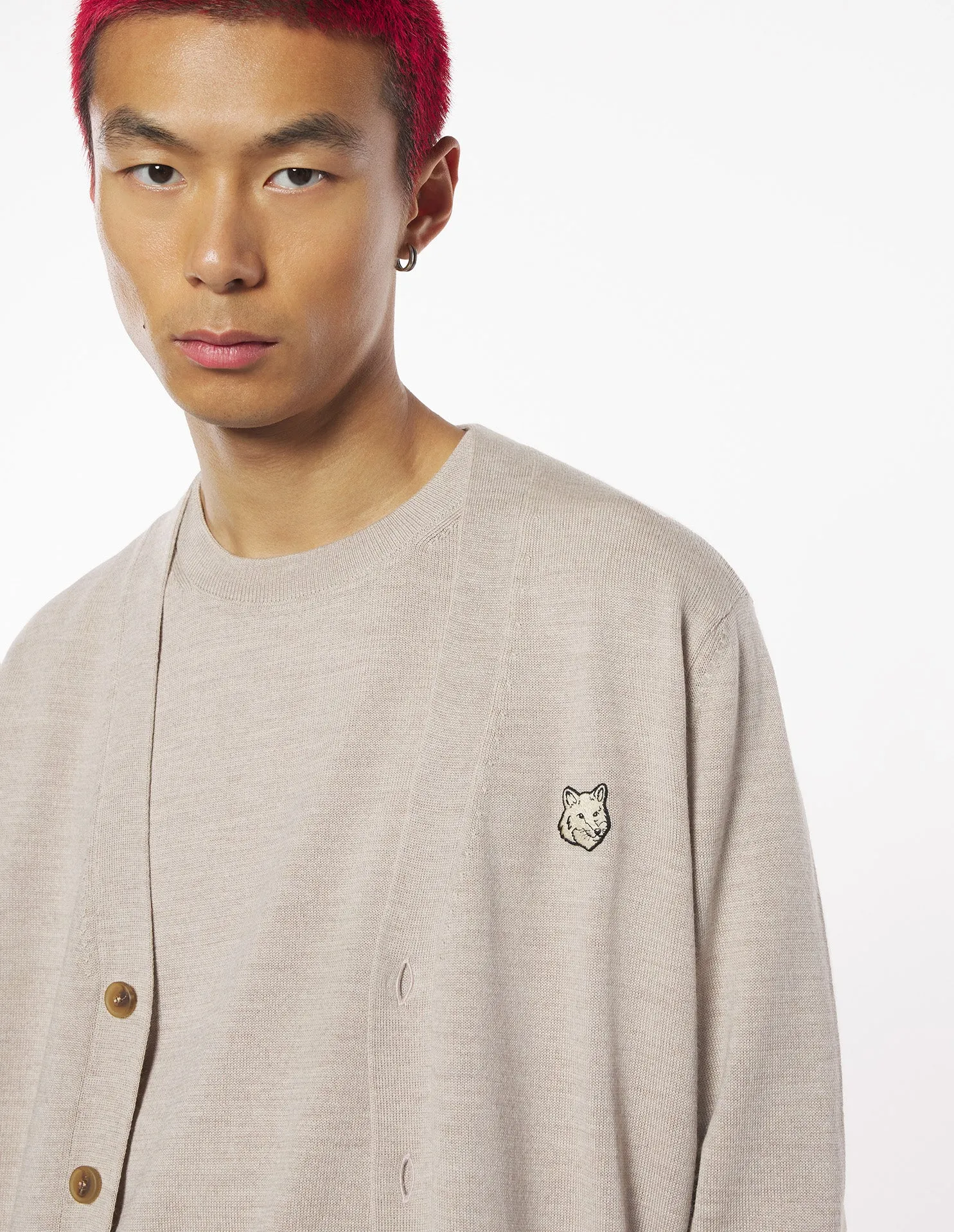 BOLD FOX HEAD PATCH REGULAR CARDIGAN