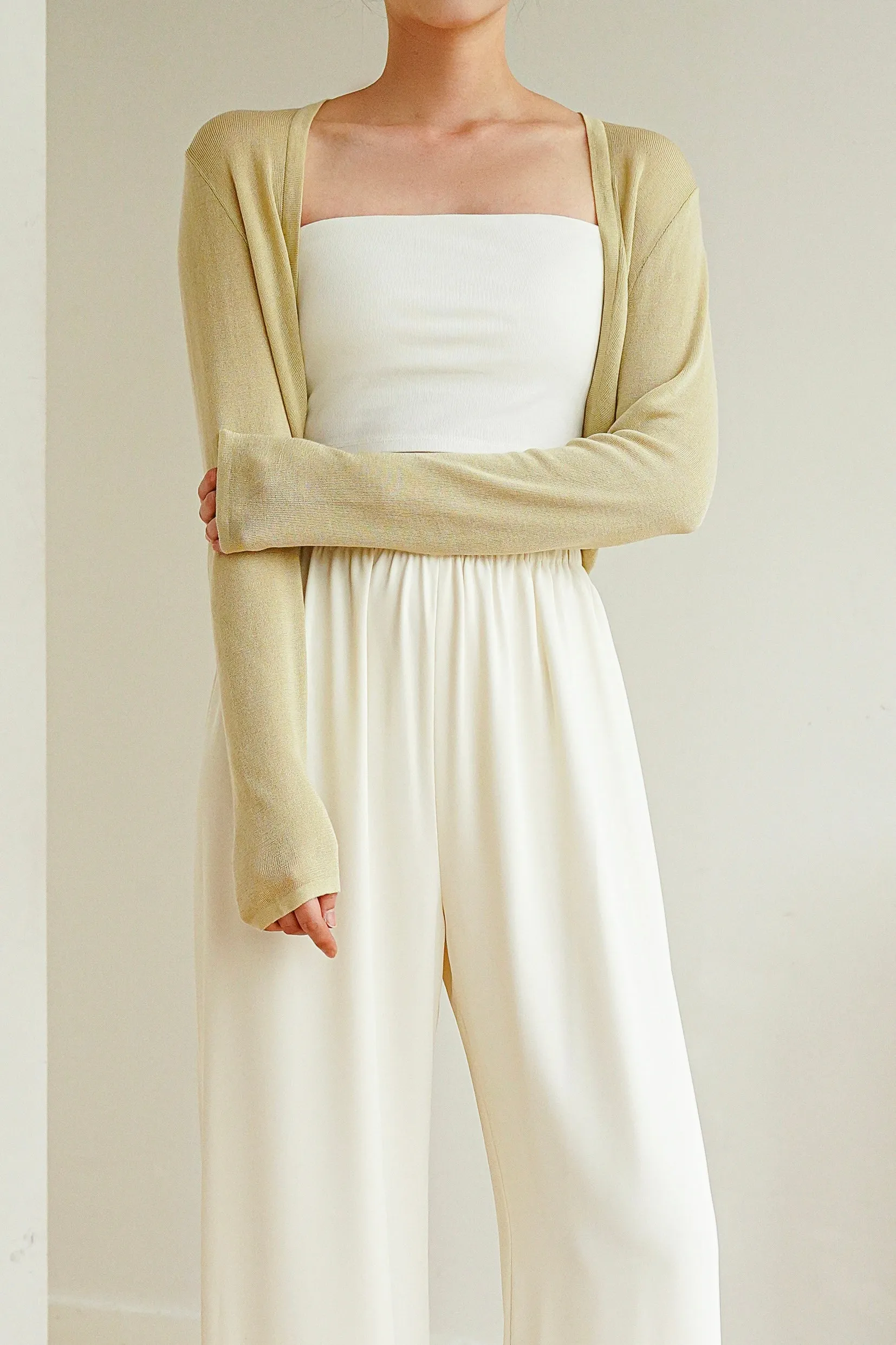 Brielle Lyocell Cardigan - Khaki