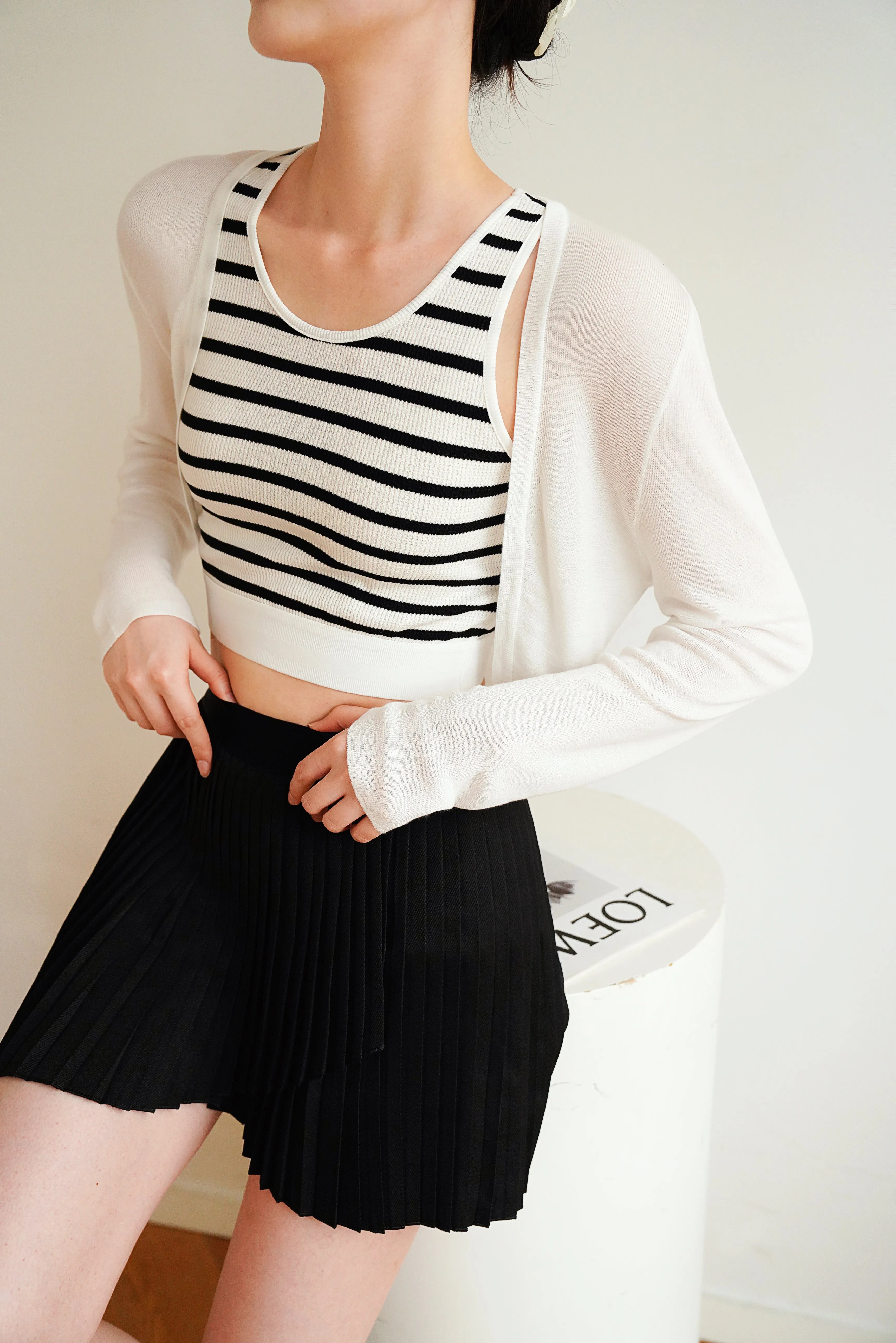 Brielle Lyocell Cardigan - White