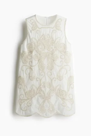 Broderie anglaise shift dress