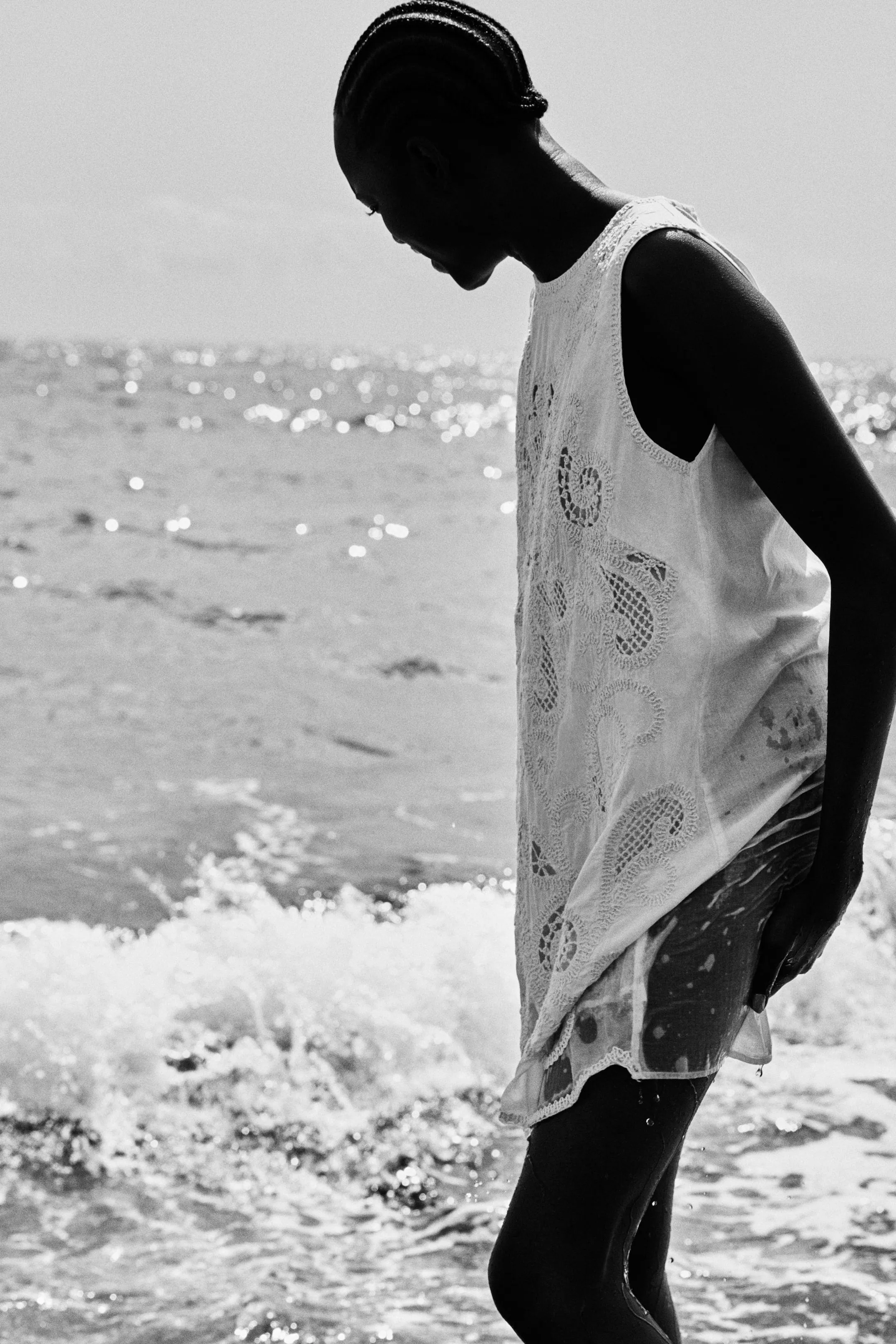 Broderie anglaise shift dress