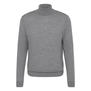 Bugatti Men's Polo-neck Sweater Made from Merino Wool