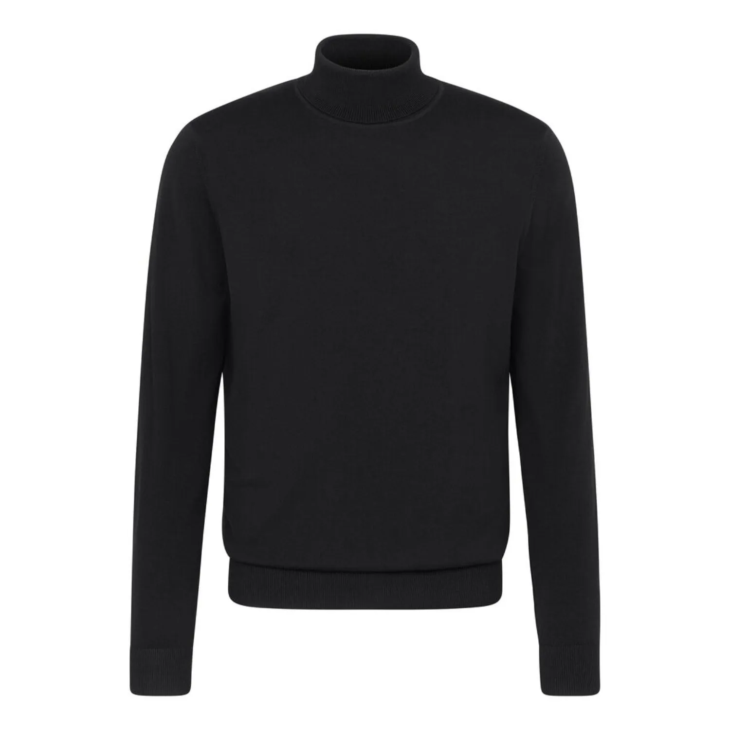 Bugatti Men's Polo-neck Sweater Made from Merino Wool