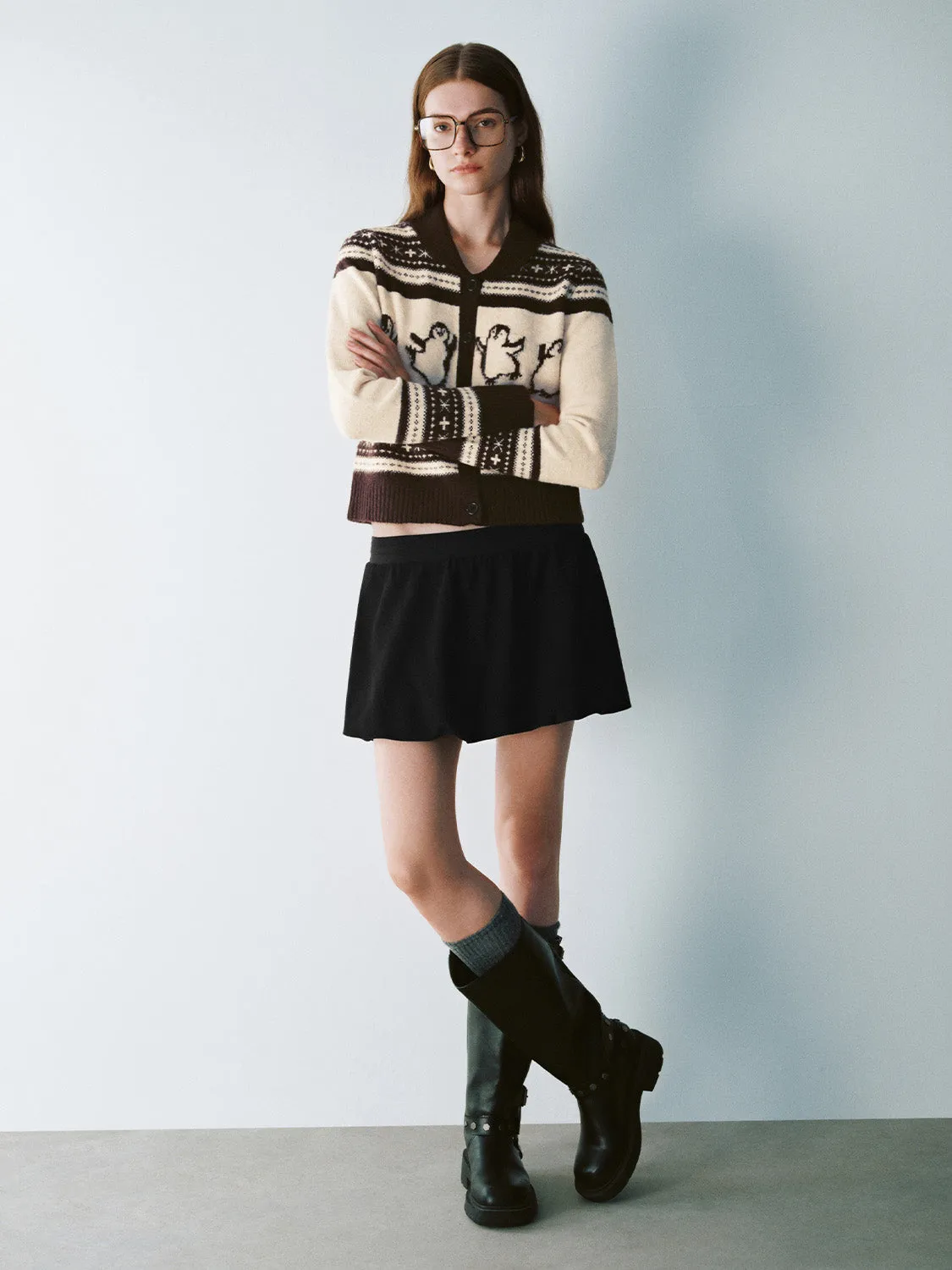 Button Up Straight Knitted Cardigans