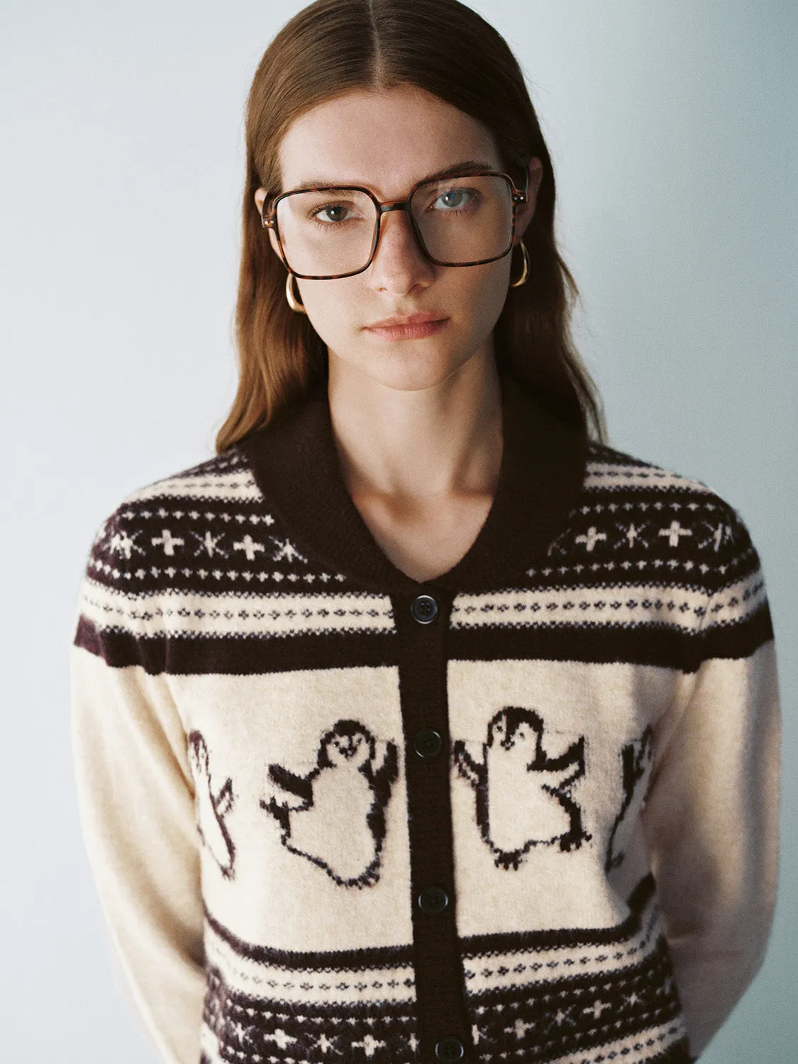 Button Up Straight Knitted Cardigans