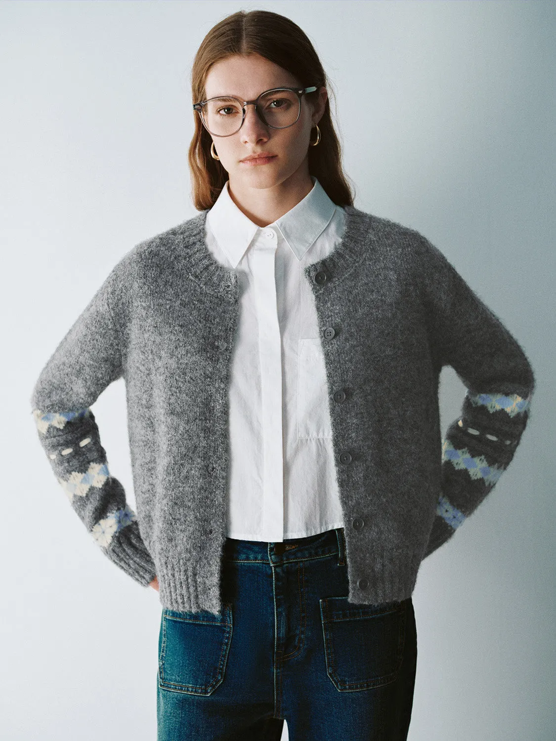 Button Up Straight Knitted Cardigans