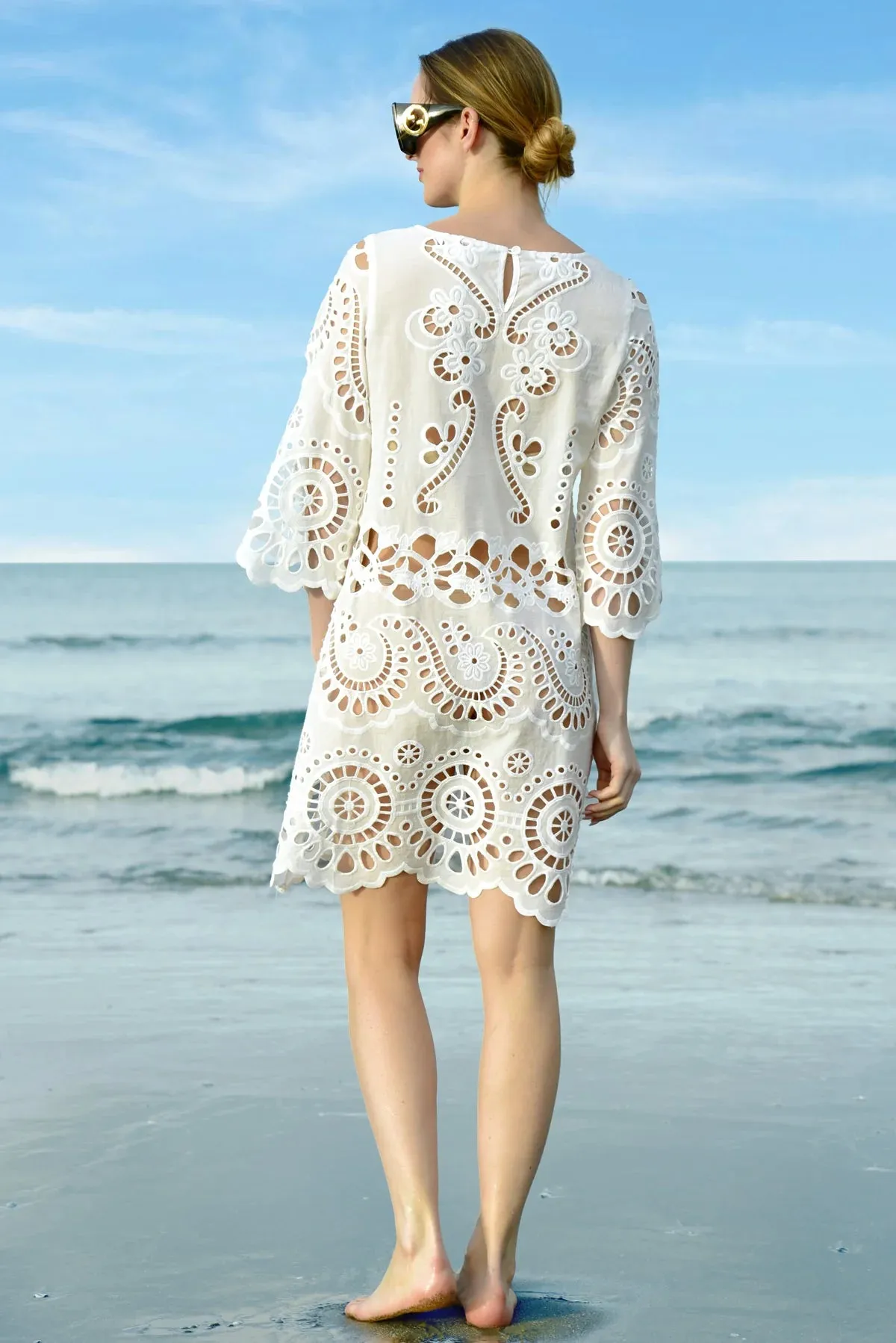 Can't Feel The Lace Dress - White