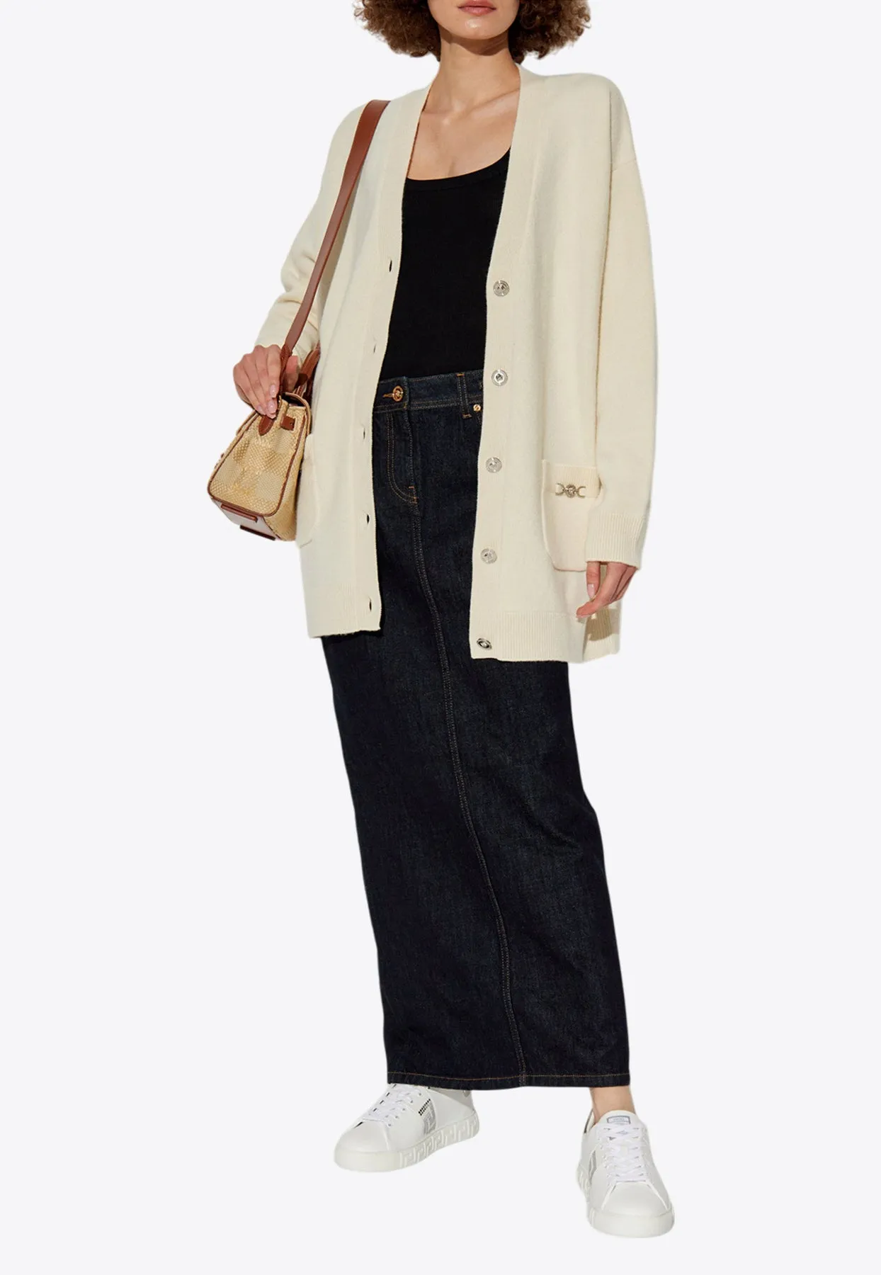 Cashmere-Blend Oversized Cardigan