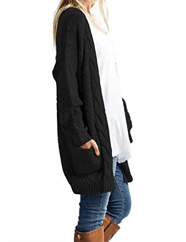 Casual Long Sleeve Cardigan with Pocket