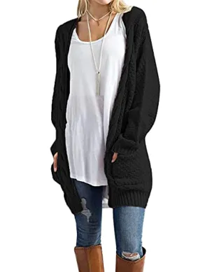 Casual Long Sleeve Cardigan with Pocket