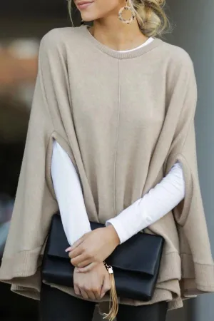 Casual Solid Pullovers O Neck Cardigans(4 Colors)