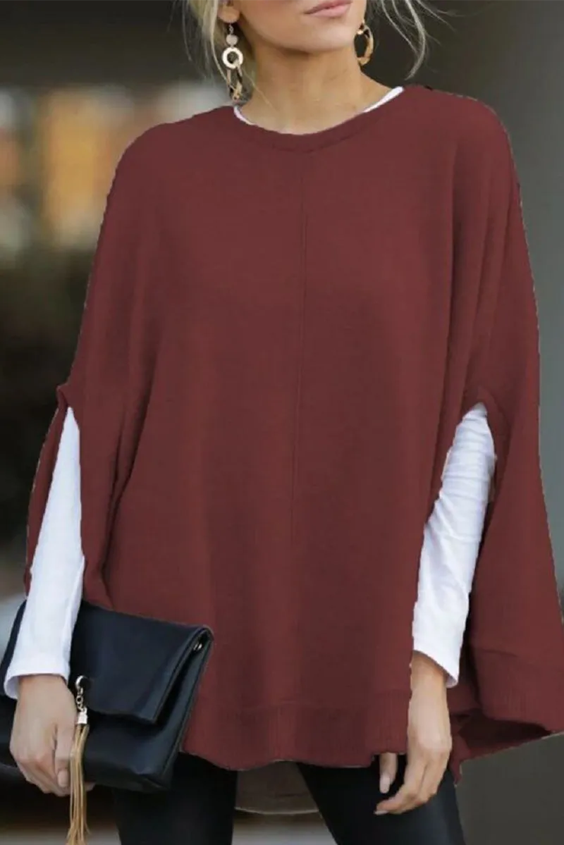 Casual Solid Pullovers O Neck Cardigans(4 Colors)